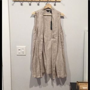 Tahari Linen Vest
